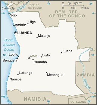 Map of Angola