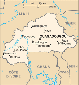 Map of Burkina Faso