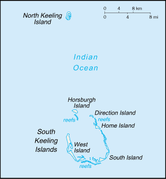 Map of Cocos Islands