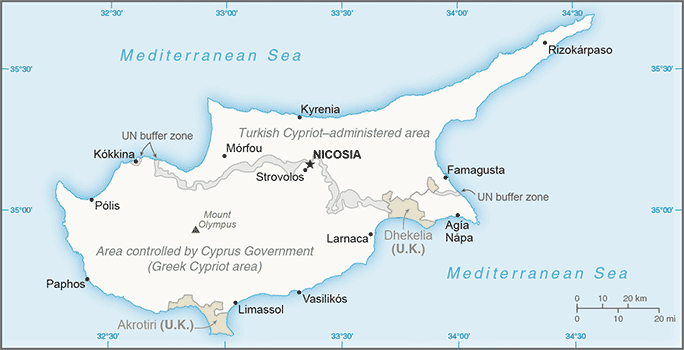 Map of Cyprus