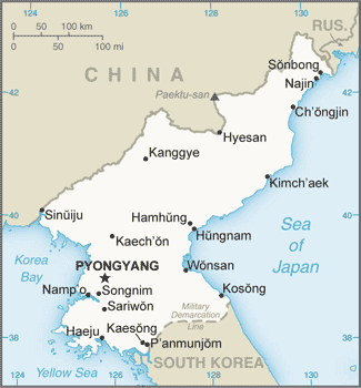 Map of North Korea