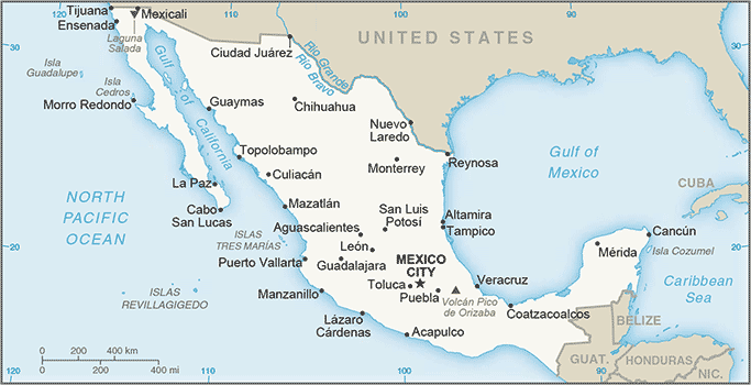 Map of Mexico