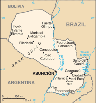 Map of Paraguay