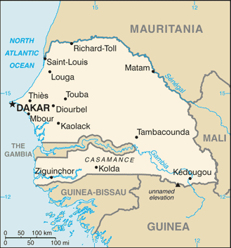 Map of Senegal