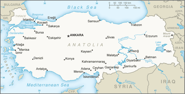 Map of Turkey